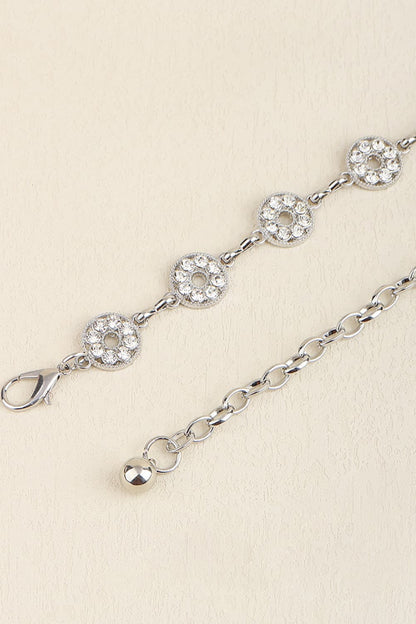 Rhinestone Decor Zinc Alloy Belt